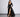 High-Slit Crepe Maxi Dress with Plunging Neckline Secondary image