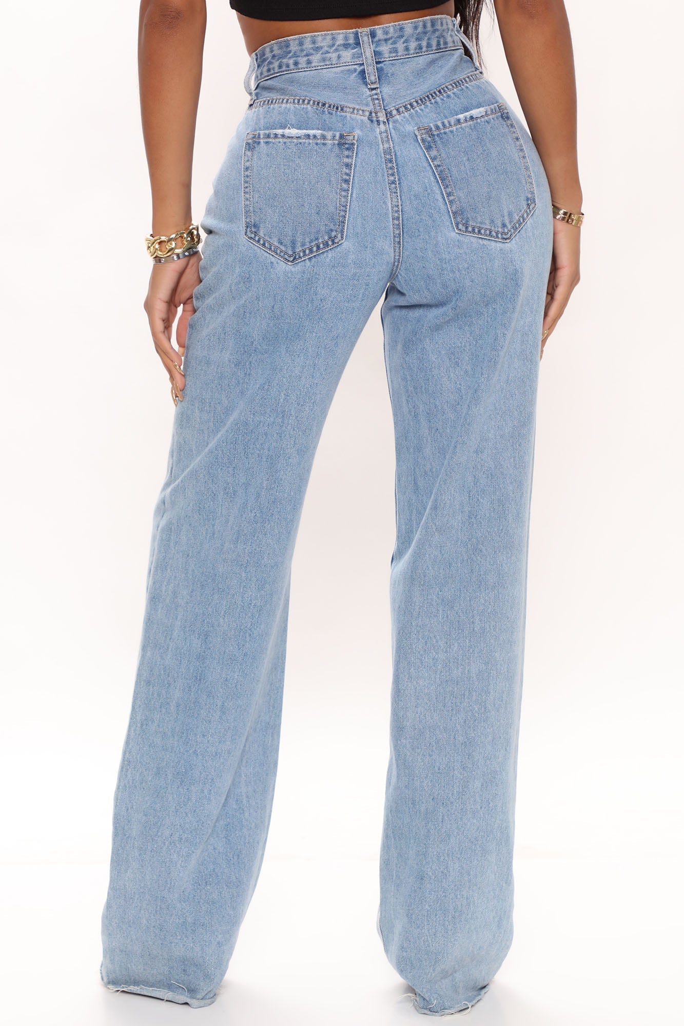 90's Winona Medium Blue Wash Wide Leg Jeans