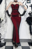 Mesh Slim-Fit Strap-Detail Dress