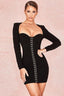V-Neck Dress with Metal Details