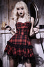 Lace-Up Mini Dress with Gothic Styling