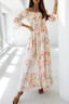 Floral Off-Shoulder Dress with Ruffle Details