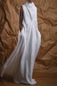 High-Neck Long Dress with Solid Finish