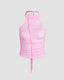 Pleated Stretch-Blend Cropped Top with Polyester Fabric
