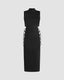Cotton Stretch-Blend Midi Dress with Lace-Up Details
