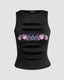 Cutout Polyester Top with Floral Details
