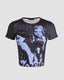 Lettered Polyester Short-Sleeve T-Shirt