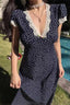 Polka-Dot Maxi Dress with Lace Detailing