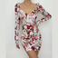 Floral Square-Neck Mini Dress