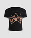 Star-Detail Stretch-Blend Cropped T-Shirt with Cotton Fabric