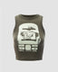 Vintage-Inspired Stretch-Blend Polyester Cropped Tank Top