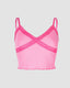 Cotton Cami Cropped Top with Stretch-Blend Fabric