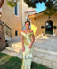 Off-Shoulder Silk Dress with Elasticated Back