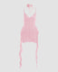 Rose-Detail Polyester Dress with Cami Straps