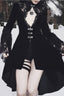 Lace Polyester Midi Dress with Gothic Styling