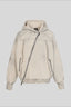 Cotton Pullover Hoodie with Exposed Seams