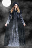 Gothic Polyester High-Rise Maxi Dress