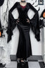 Gothic Polyester Open-Back Dress