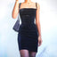 Velvet Mini Dress with Strap Details