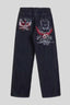 Pocket-Detail Gothic Jeans with Baggy Fit