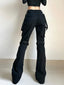Alternative Gothic E-girl Dark Straight Pant Black / S