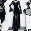 Antique Lace Trumpet Slim Midi Attire Black / S