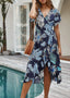 Tropical Dress with Wrap Detail