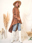 Ruffled High-Neck Jeans with Long Sleeves