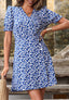 Button-Detail Floral Dress with Wrap Detail