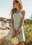 Cutout Polyester Dress with Back Ties