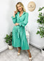 Floral Dress with Foldover Collar