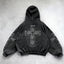 Gothic Relaxed-Fit Hoodie with Polyester Fabric