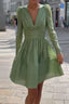 Green Pleated Dress