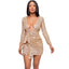Sequined Mini Dress with Long Sleeves