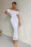 Boho One-Shoulder Cutout Dress