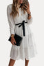 Polka-Dot Midi Dress in White