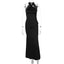 Crepe Mesh Sheer Dress