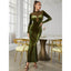 Velvet Mesh Panelled Dress