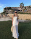 Strapless Asymmetric Maxi Dress
