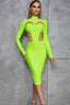 Cutout Slim-Fit Dress with Slit Detail
