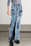 Denim A-Line Pocket-Detail Skirt