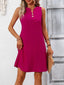 Off-Shoulder Button-Detail Dress