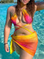 Push Up Swimsuit Bikini Set orange / XS