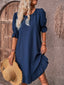 Ruffled Puff-Sleeve Dress