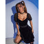 Round Sleeve Lace Small Dress Black / S