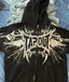 Dark Rock Letter Embroidery Hoodie black1 / S