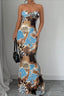 Strapless Open-Back Tie-Back Maxi Dress
