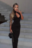 Cutout Maxi Dress with Sleeveless Cut