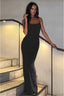 Polka-Dot Bodycon Maxi Dress with Cami Straps