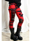 Gothic Distressed Gathered Leggings